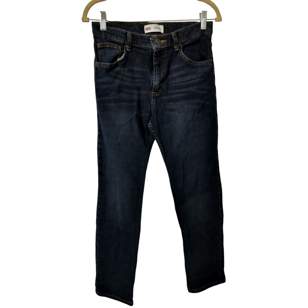 M645) Wrangler Boys Straight Fit Jeans Size 16 Regular